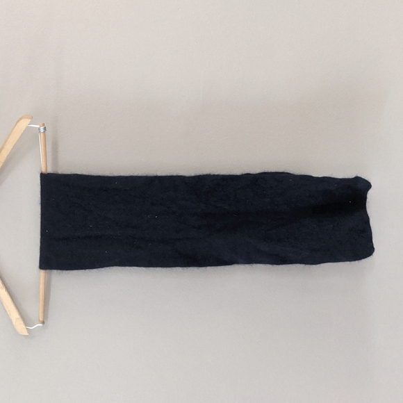 **$5 with bundle** ARIS Angora wool, Lambswool luxury scarf black - Picture 1 of 6